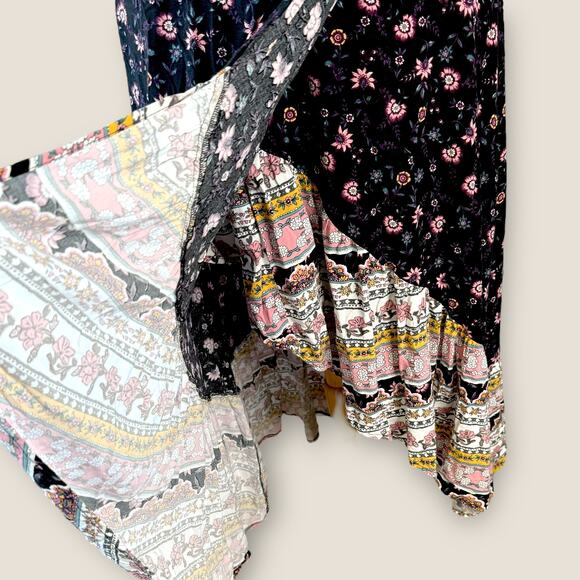 Torrid Floral Faux Wrap Tiered Ruffled Maxi Skirt High Low Size 12/L Coquette - Picture 7 of 14